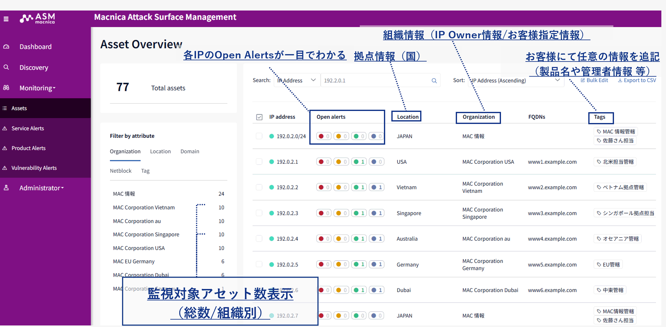 資産の閲覧と可視化